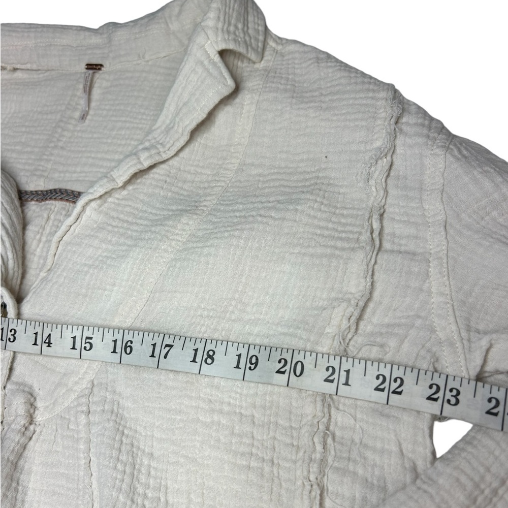 Free People Cream Button Down Shirt - Picture 9 of 10
